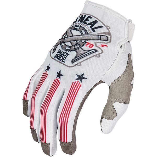 O'Neal 2025 Motocross Gloves Mayhem Piston White Black Red