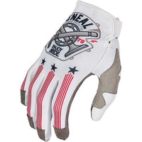 O'Neal 2025 Motocross Gloves Mayhem Piston White Black Red