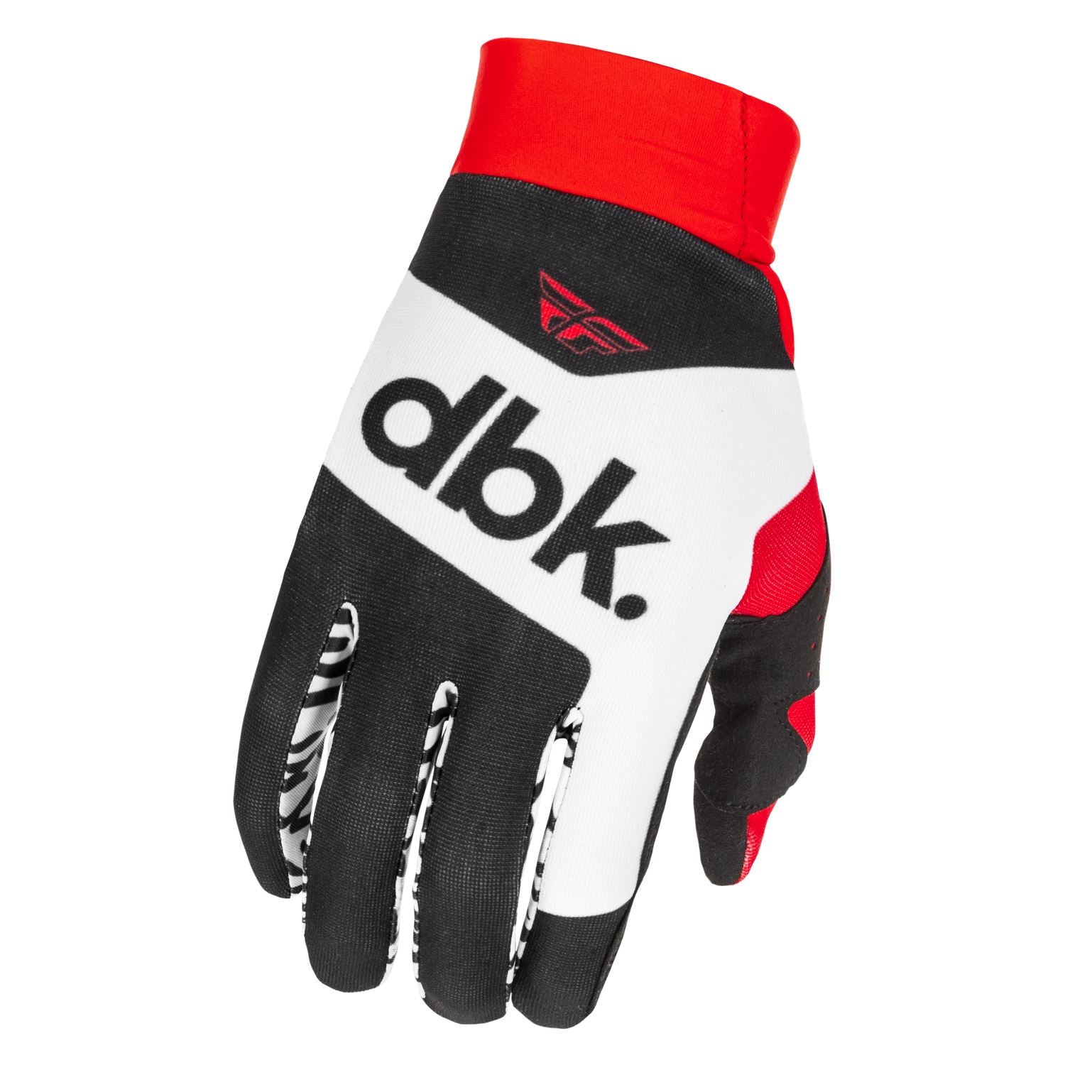 Fly Racing 2026 Motocross Gloves Pro Lite DBK  Black White Red