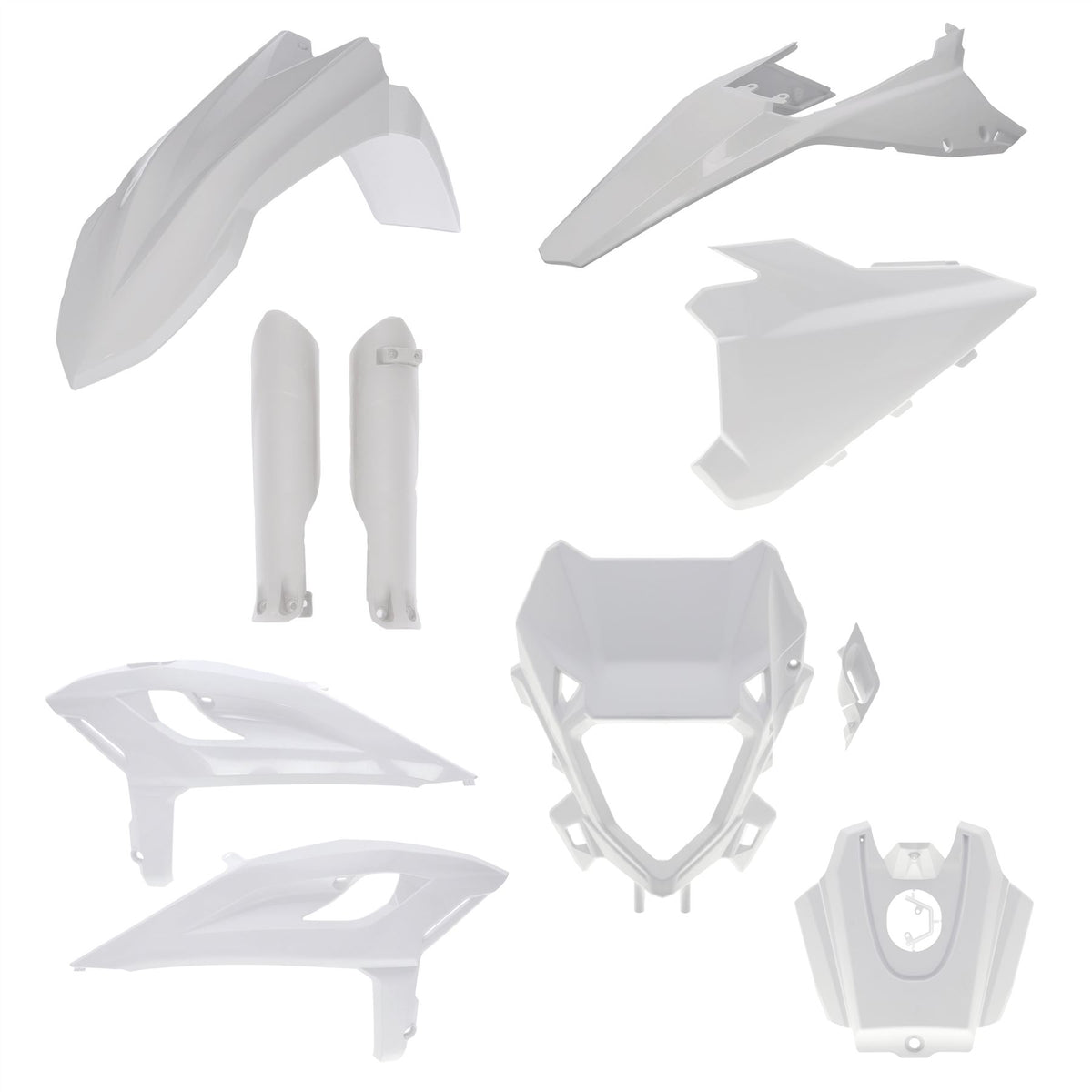 Acerbis Full Plastic Kit White For Beta RR RACE 4T 480 2025-2026