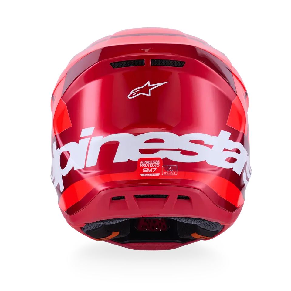 Alpinestars 2026 SM7 Core Motocross Helmet Red Glossy