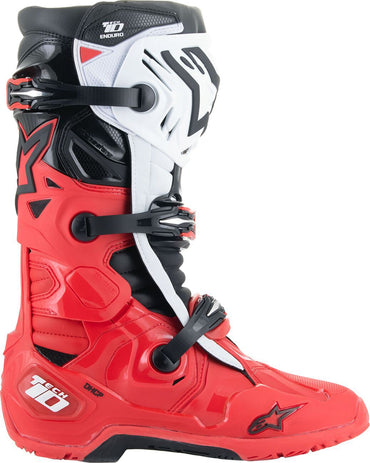 Alpinestars 2025 Tech 10 Enduro Adventure Boots Bright Red Black