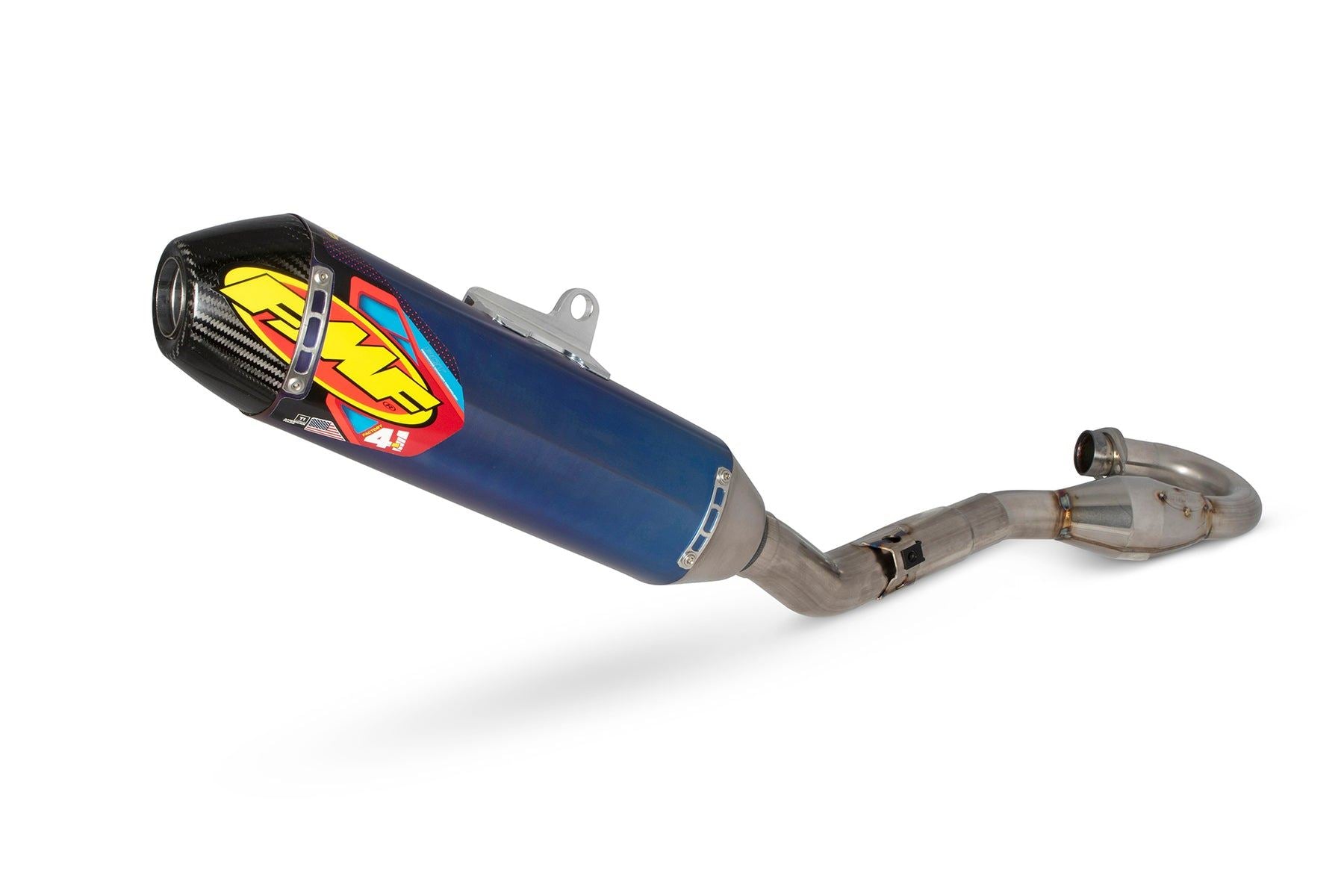 FMF Exhaust System Factory 4.1 RCT Megabomb Carbon Blue For Kawasaki KX 450 X 2024-2025