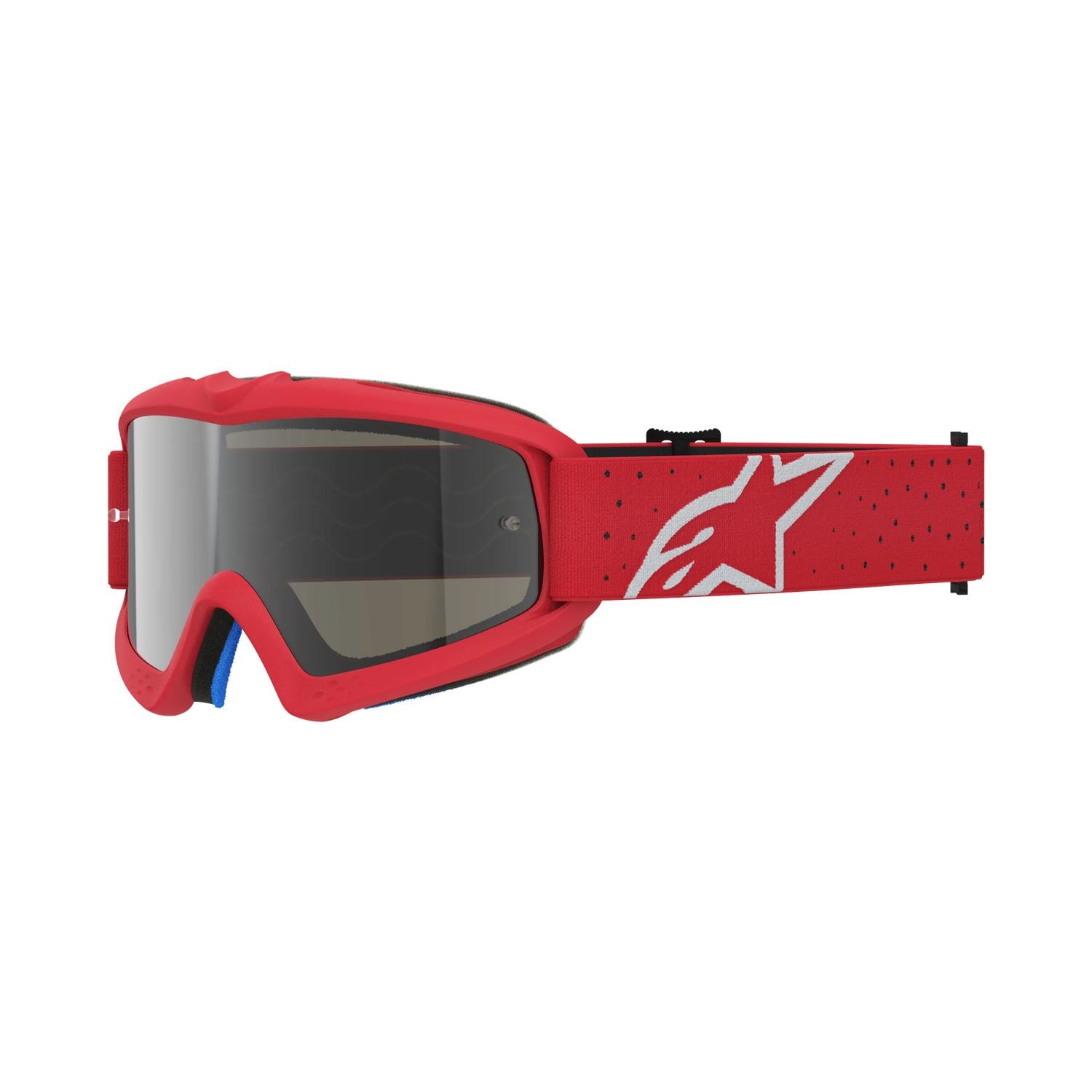 Alpinestars 2027 Youth Vision Vesta MX Goggles Red Flo Chrome Mirror Silver