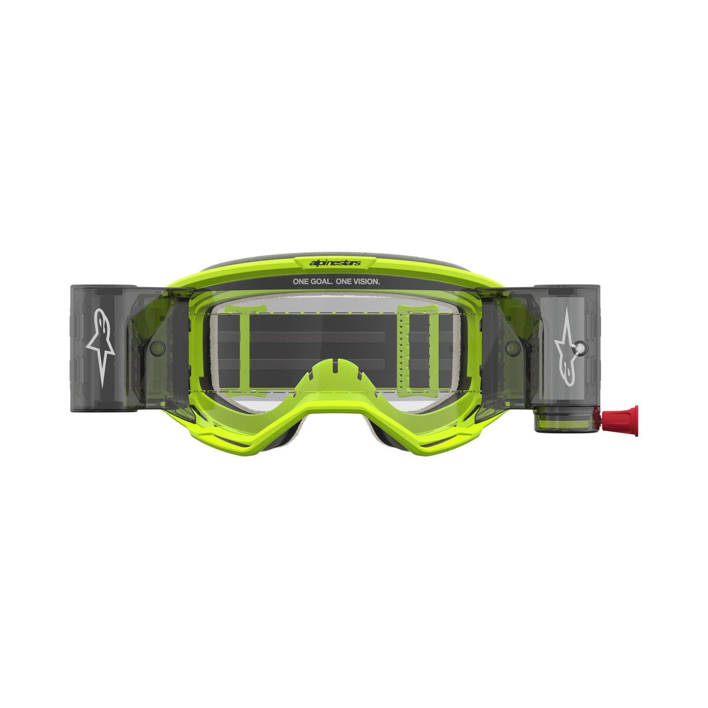 Alpinestars 2027 Vision 5 Rora Roll Off MX Goggles Yellow Flo Black Clear