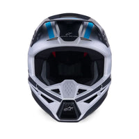 Alpinestars 2026 SM3 Heat Motocross Helmet Silver Blue Black Matt