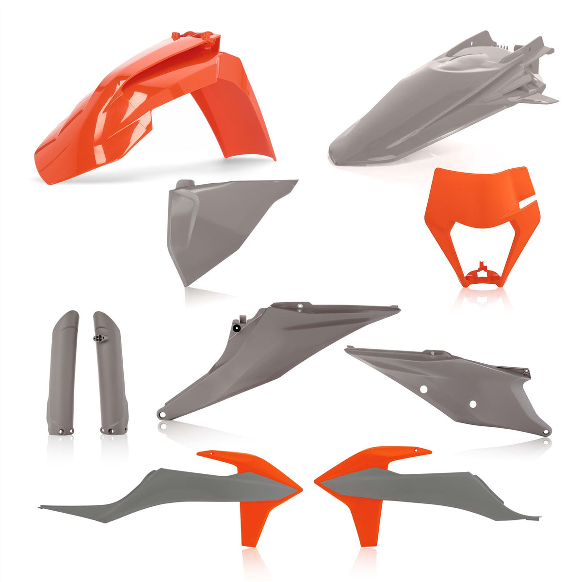 Acerbis Full Plastic Kit Grey Orange For KTM XCF-W 450 2023