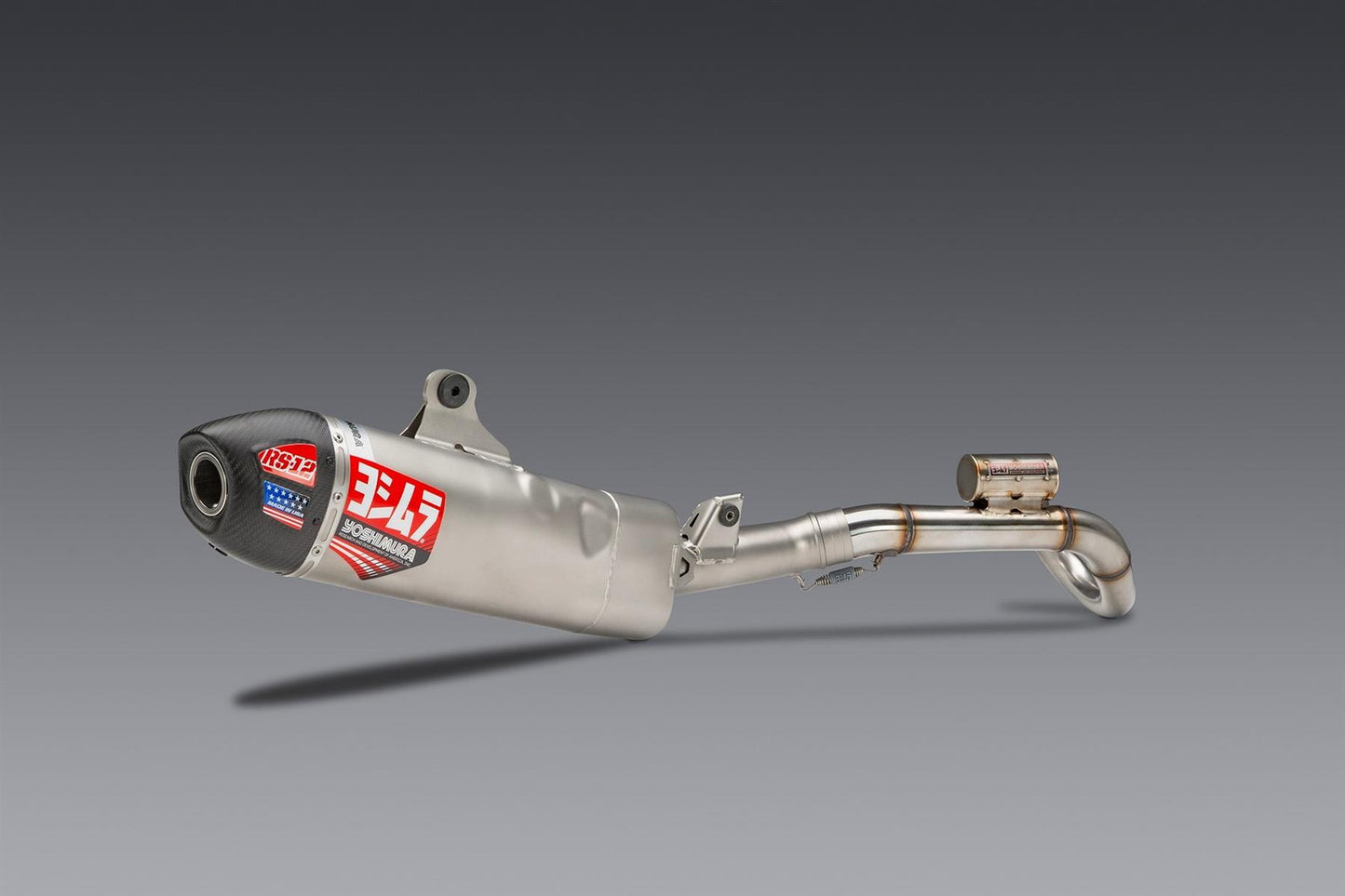 Yoshimura RS-12 Full Exhaust System Stainless Steel Carbon Cap For Motocross Enduro Motorcycles