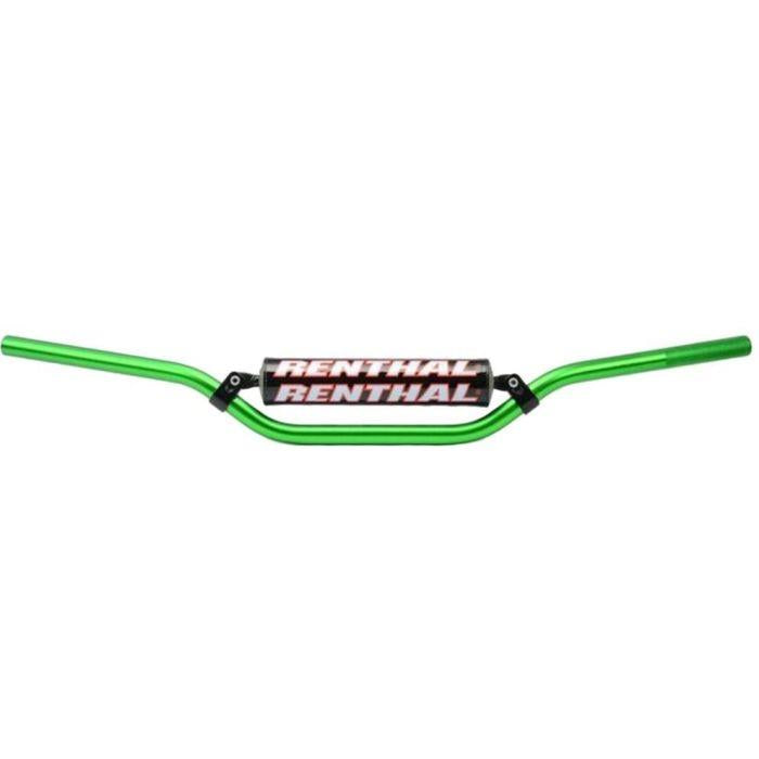 Renthal 7/8 22mm RC Mini Green 784 Handlebar Padded For Kawasaki KX 80 (19/16) 1991-2000