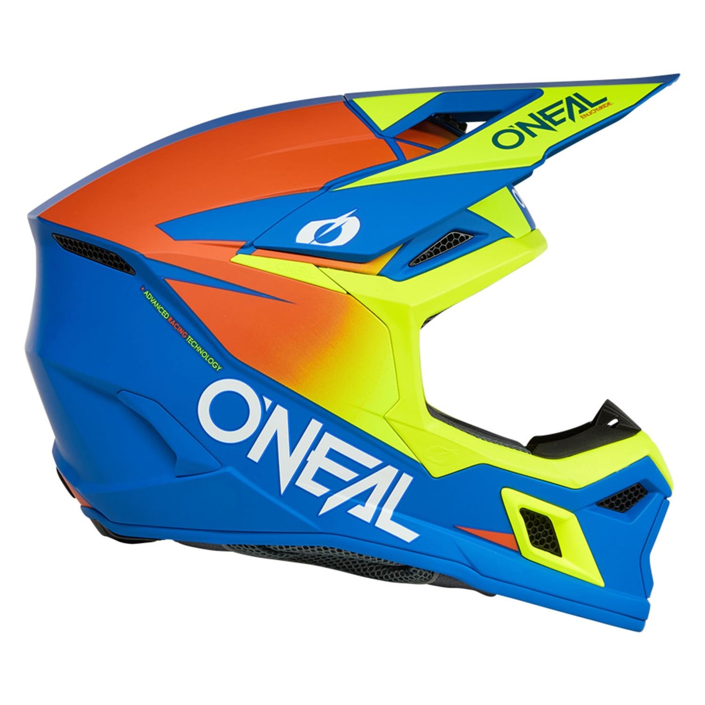 O'Neal 2026 Youth 3 SRS Solid Blue Neon Yellow Helmet