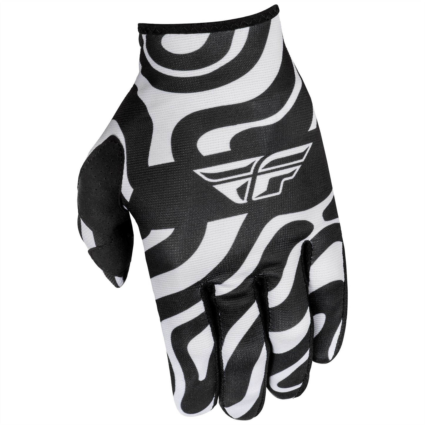 Fly Racing 2025 Lite Motocross Gloves Abyss White Black