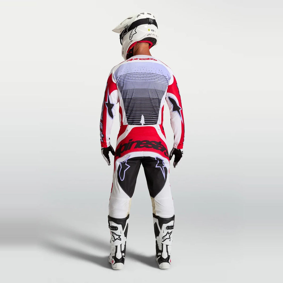 Alpinestars 2027 Techstar Maven MX Combo Kit Fire Red White Lavender Black