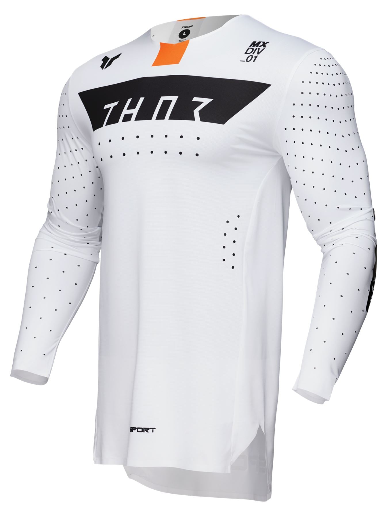 Thor 2025 Motocross Jersey Sportmode Rogue White Orange