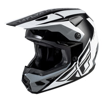 Fly Racing 2026 Motocross Helmet Kinetic Crest Black White Grey