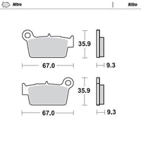 Moto-Master Rear Nitro Sintered Brake Pads For Beta RR-S 390 4T 2017-2022