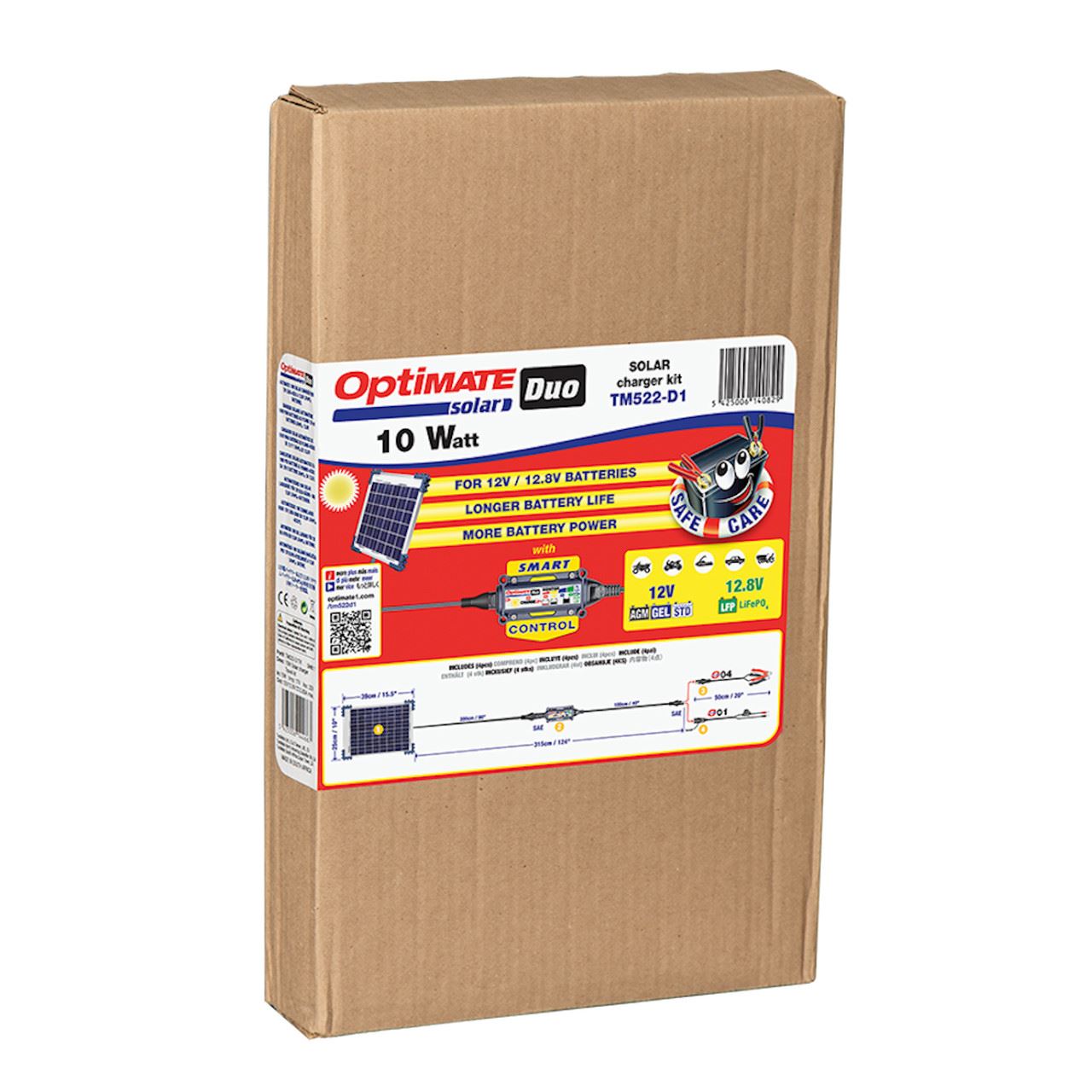 OptiMate Duo Solar Panel 10W Battery Charger Maintainer