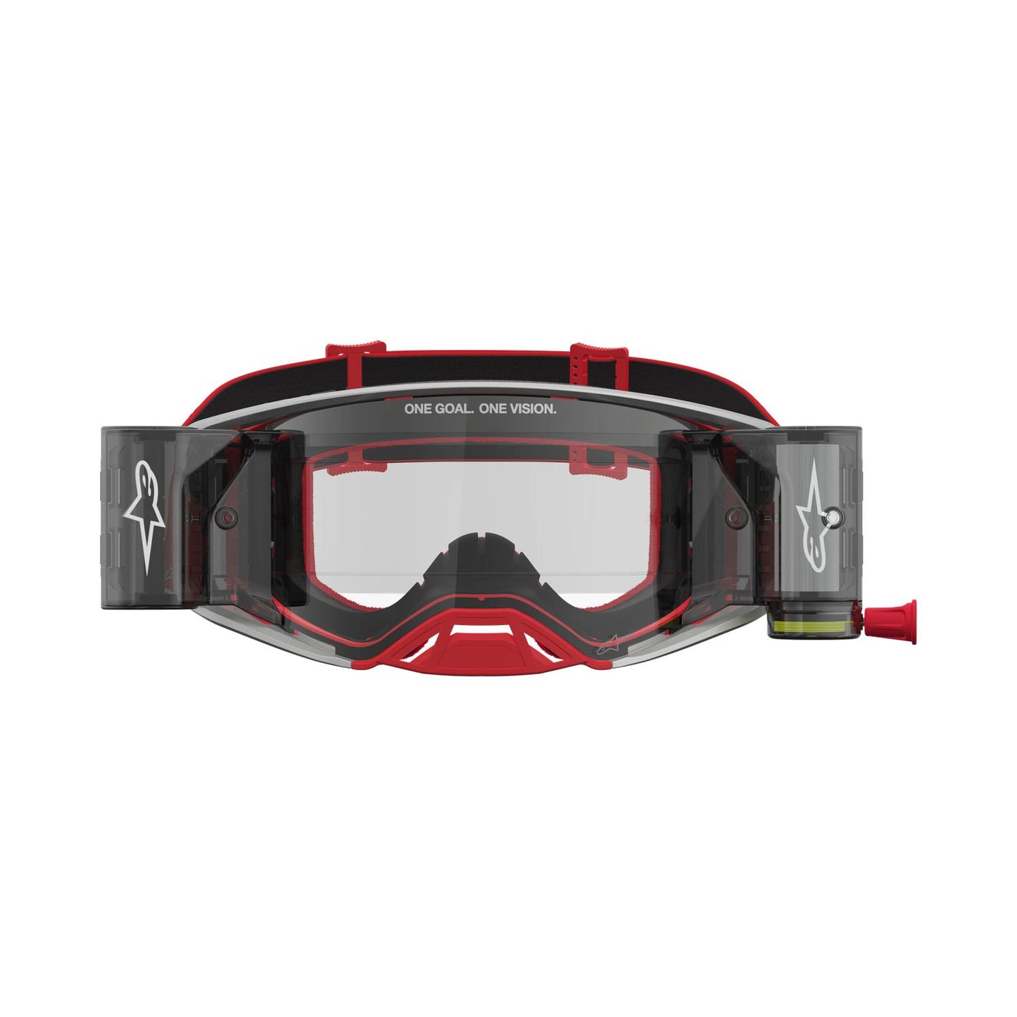 Alpinestars 2027 Supertech Firma Roll Off MX Goggles Red Silver Clear