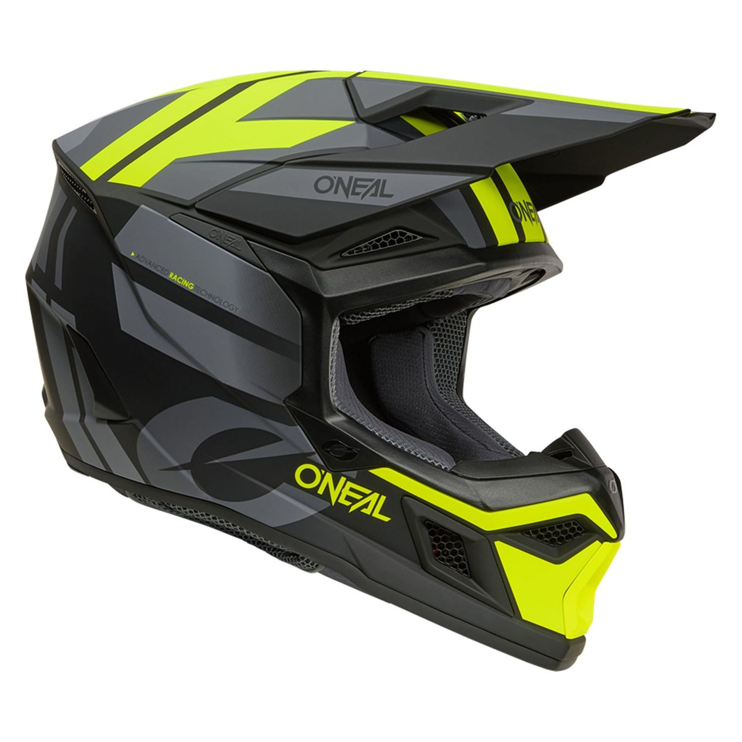O'Neal 2026 3 SRS Ride Black Grey Neon Yellow Helmet