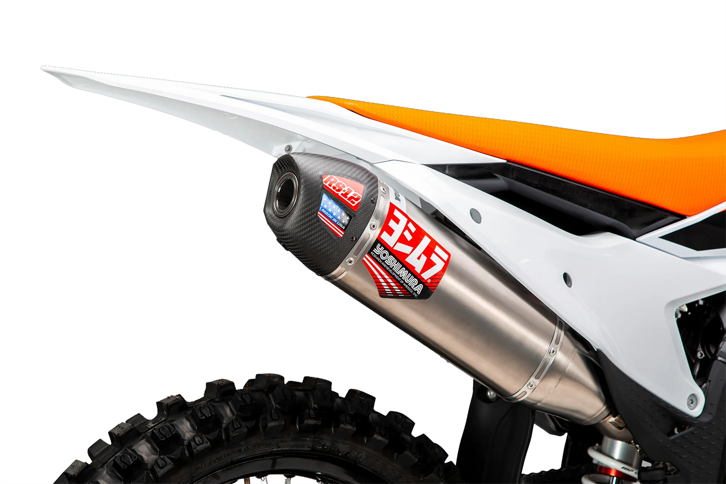 Yoshimura RS-12 Full Exhaust System Titanium Carbon Cap For Motocross Enduro Motorcycles