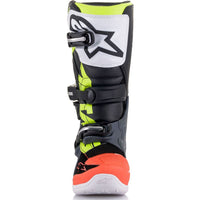 Alpinestars 2026 Tech 7S Youth Motocross Boots Dark Grey Red Fluo Yellow Flou