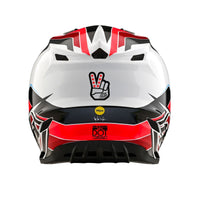Troy Lee Designs 2025 Motocross Helmet SE4 Polyacrylite Block Youth Charcoal Red