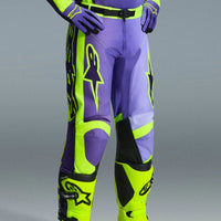 Alpinestars 2026 Racer Portl Motocross Pants Purple Yellow Flo