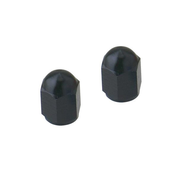 DRC Hardware Aluminium Valve Cap 2 Pack Black   D58-03-104