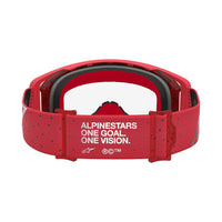Alpinestars 2027 Supertech Vesta MX Goggles Chrome Red Clear