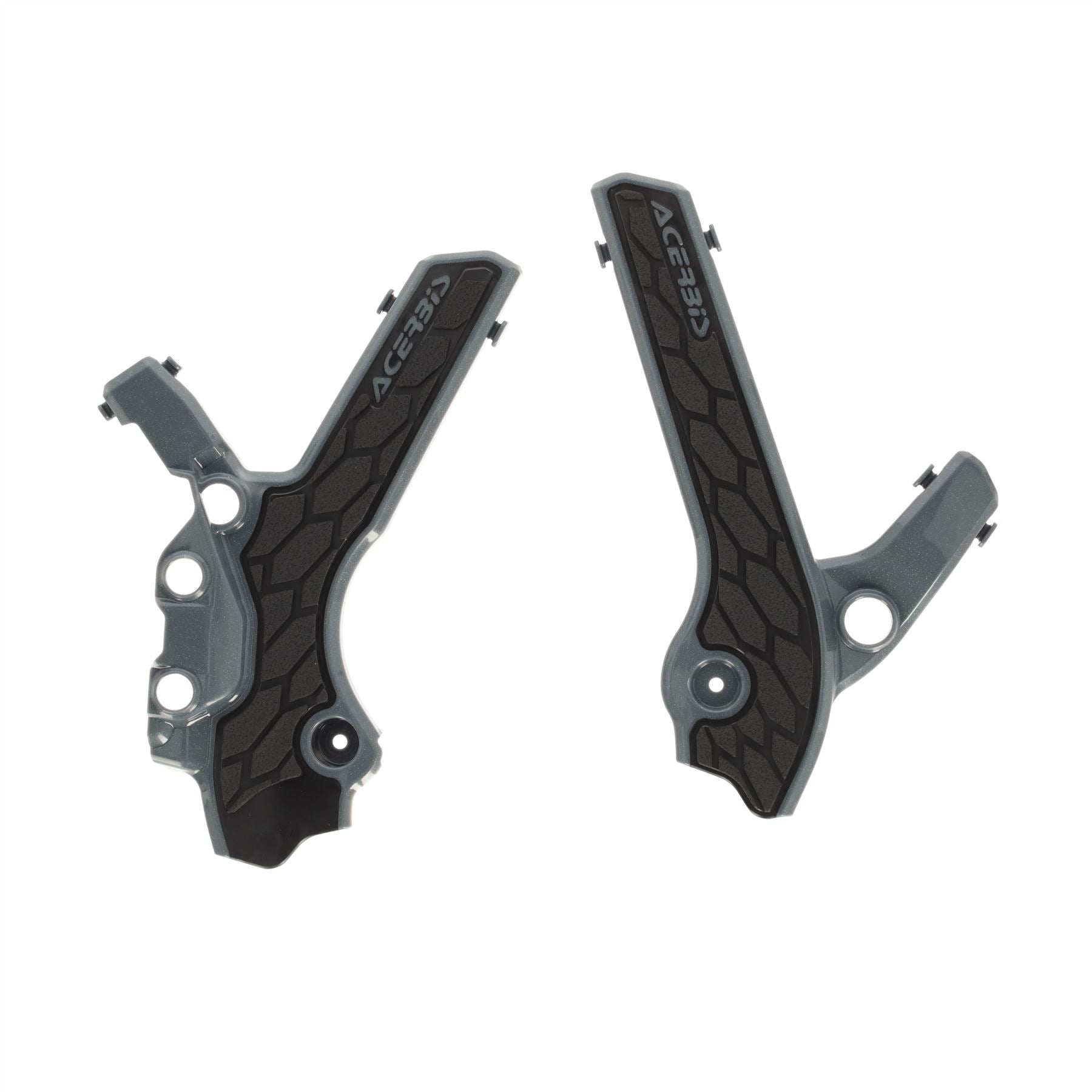 Acerbis X-Grip Frame Protector Guards Grey Black For Suzuki DRZ 400 SM 2000-2023