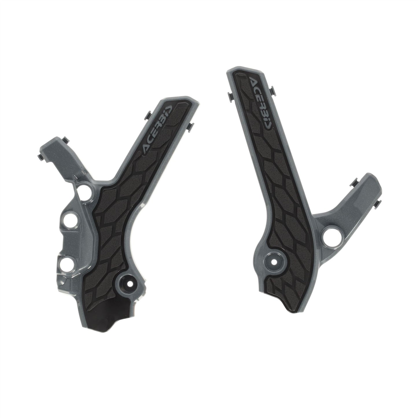 Acerbis X-Grip Frame Protector Guards Grey Black For Suzuki DRZ 400E 2000-2023