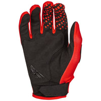 Fly Racing 2025 Youth Kinetic Center Motocross Gloves Red Black