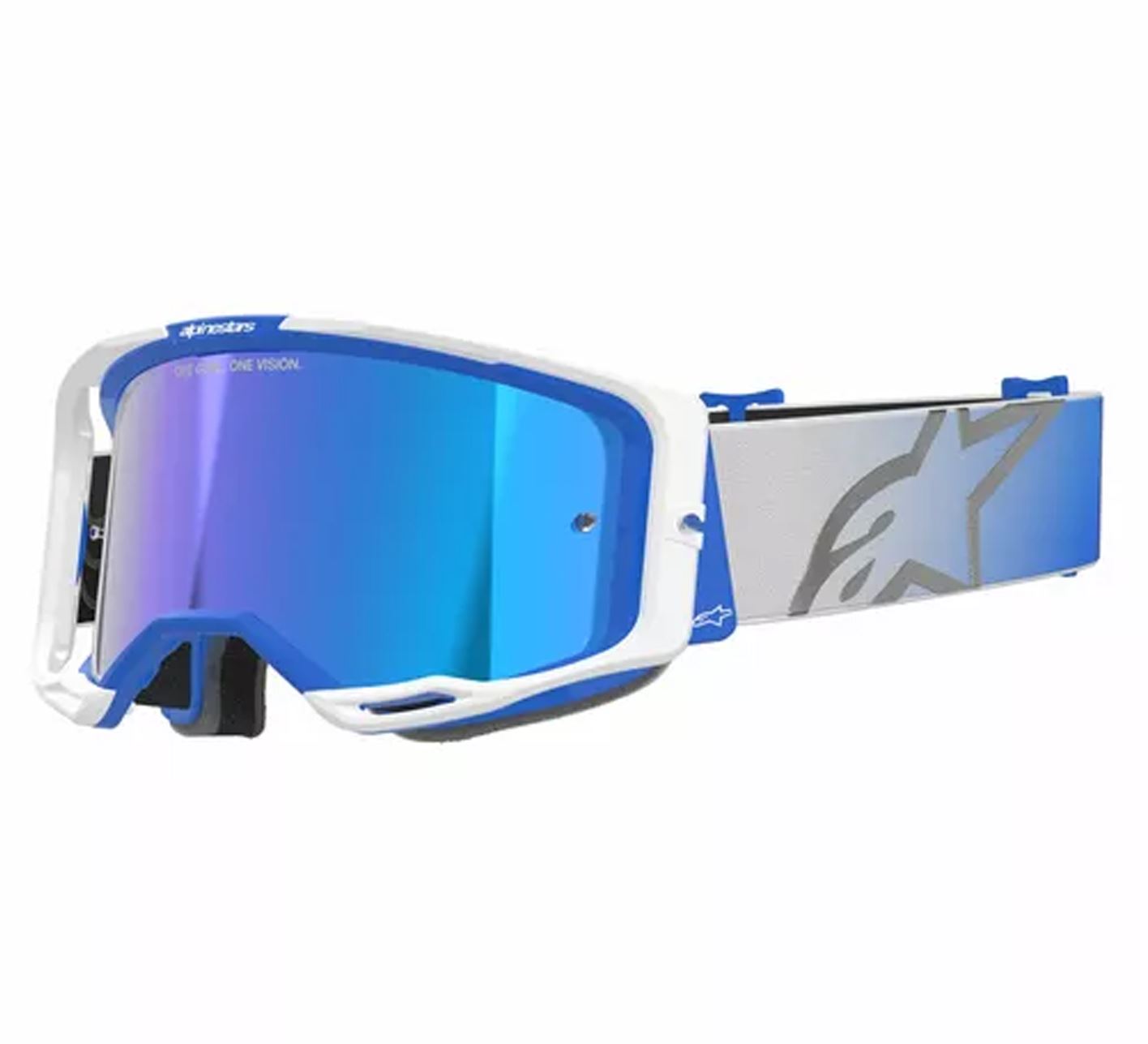 Alpinestars 2025 Goggles Vision 8 Corp Blue White Mirror Blue