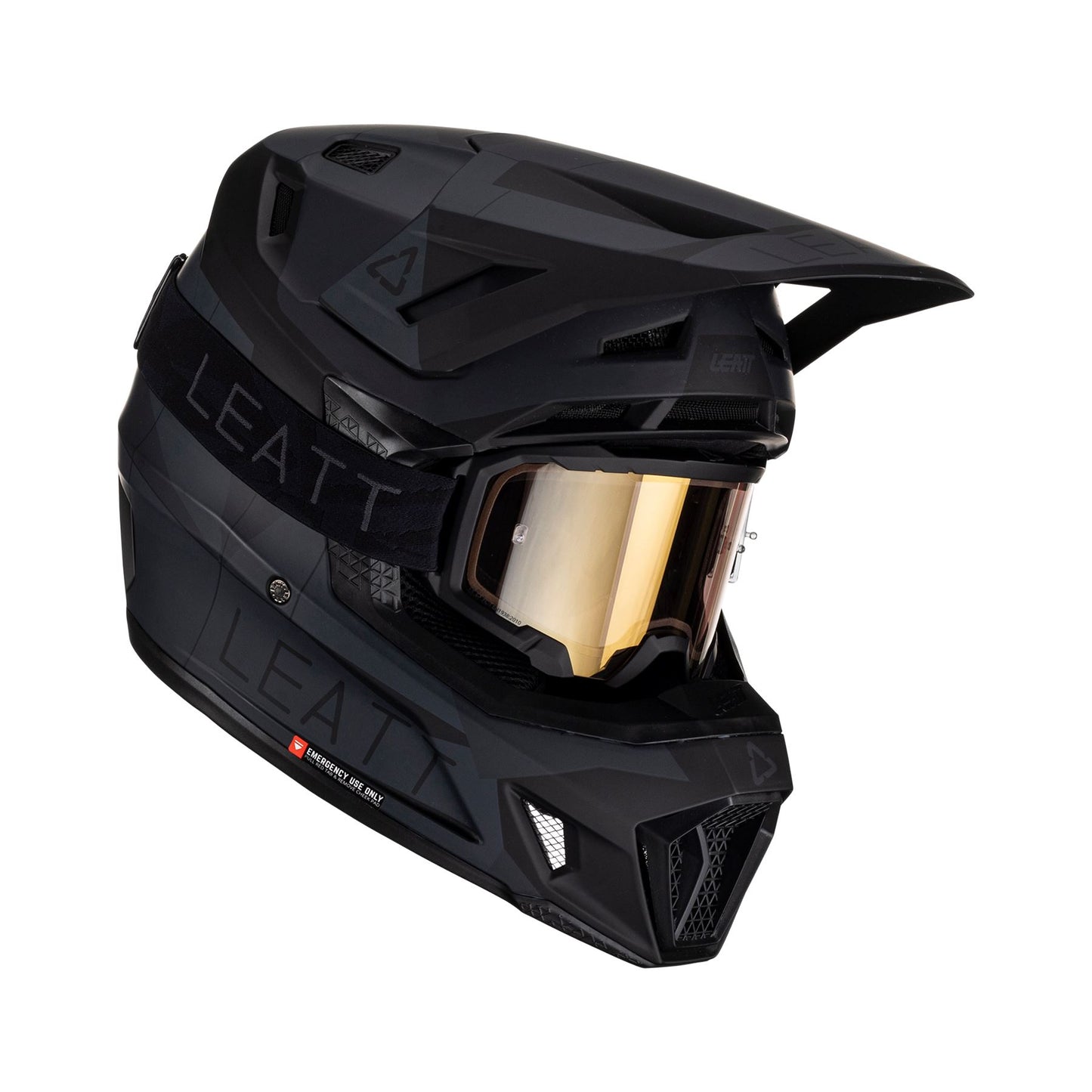 Leatt 2023 Helmet Moto 7.5 V23 Stealth with 4.5 Goggles & Helmet Bag