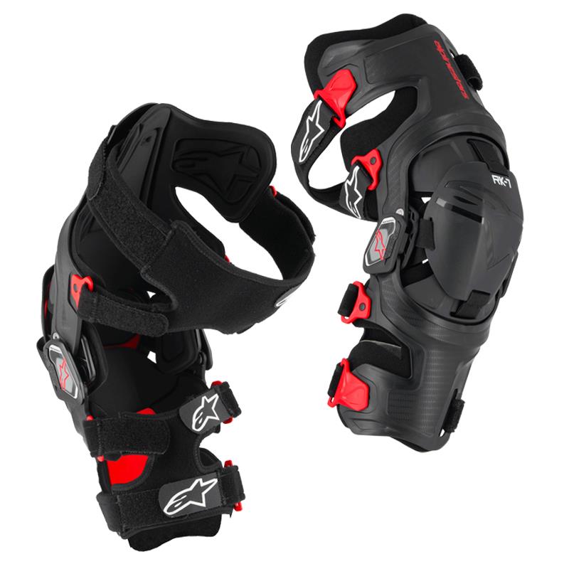Alpinestars 2025 RK-7 Plasma Knee Braces Black Red