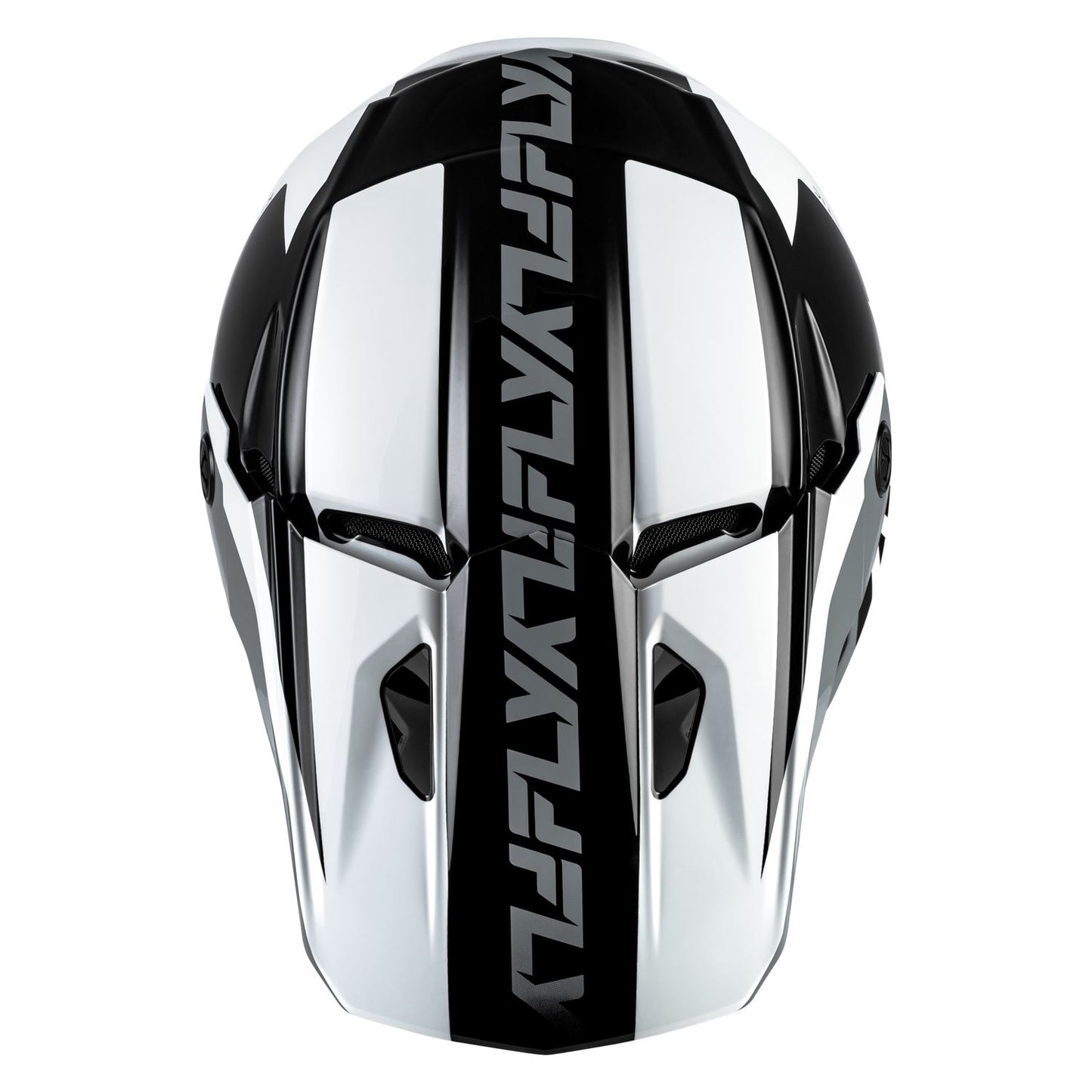 Fly Racing 2026 Motocross Helmet Kinetic Crest Black White Grey