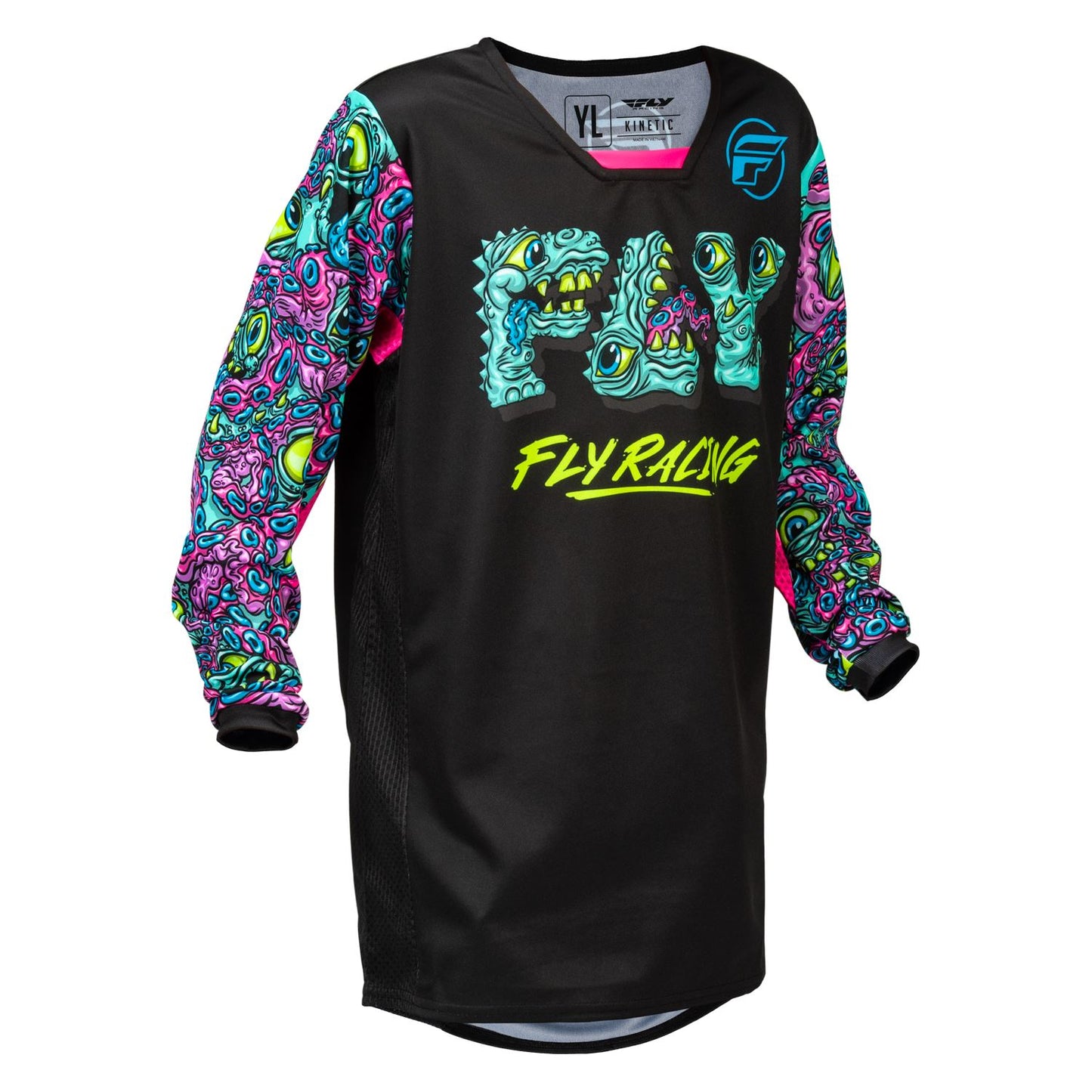 Fly Racing 2026 Motocross Jersey Kinetic Mutant Youth  Black Multi