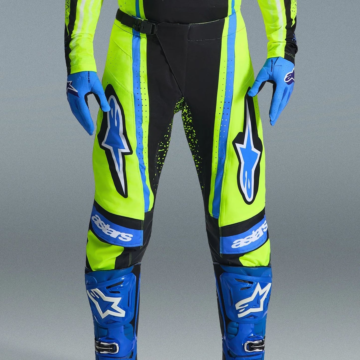 Alpinestars 2026 Techstar Nomur Motocross Pants Dark Navy Yellow Flo Blue