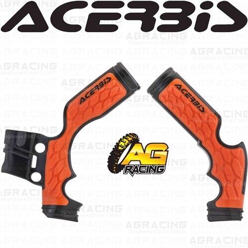 Acerbis X-Grip Frame Protector Guards Black Orange For KTM SX 65 2014-2023