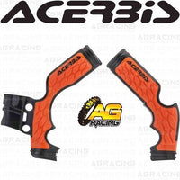 Acerbis X-Grip Frame Protector Guards Black Orange For Husqvarna TC 65 2016-2023