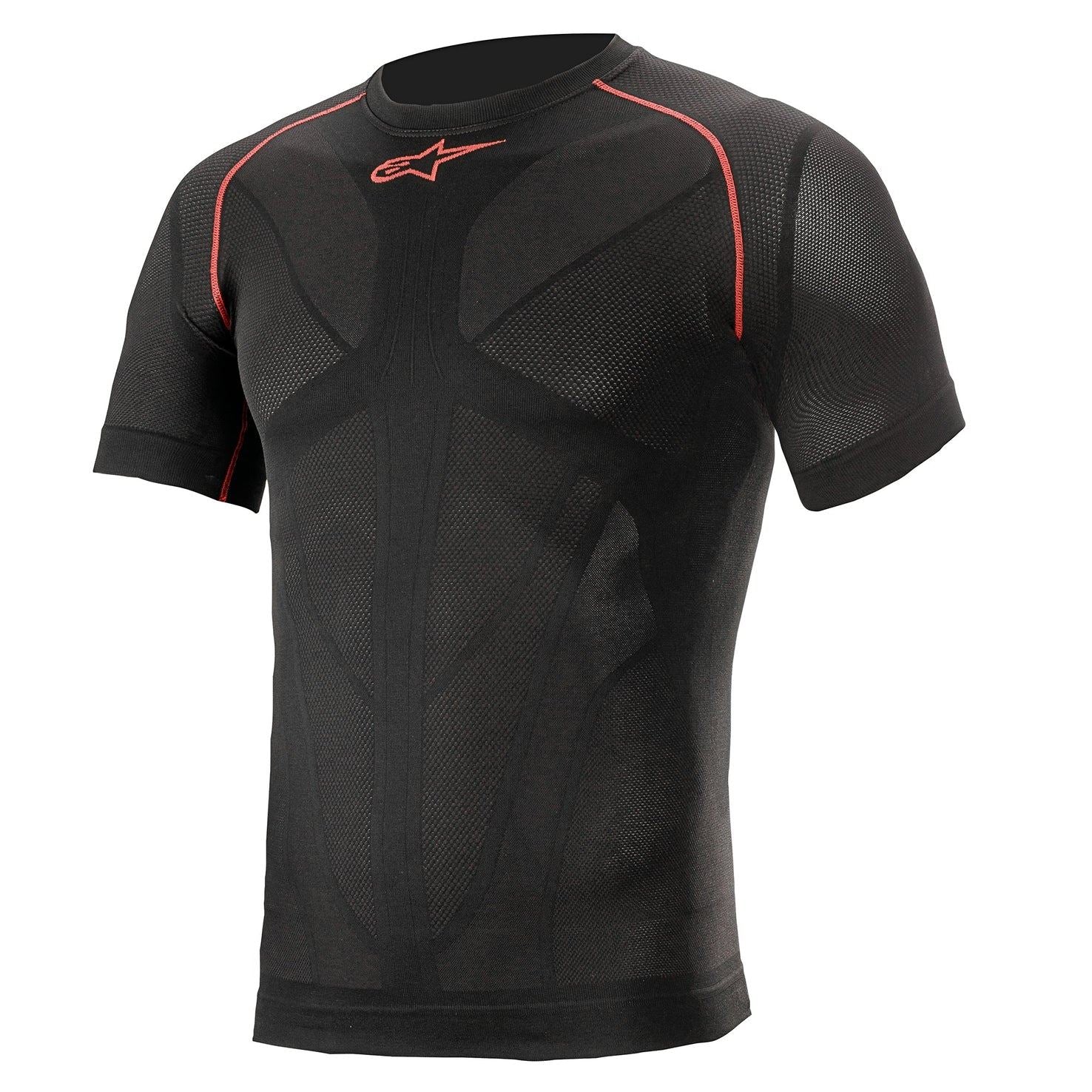 Alpinestars 2024 Ride Tech Top Short Sleeve Summer Base Layer Black Red