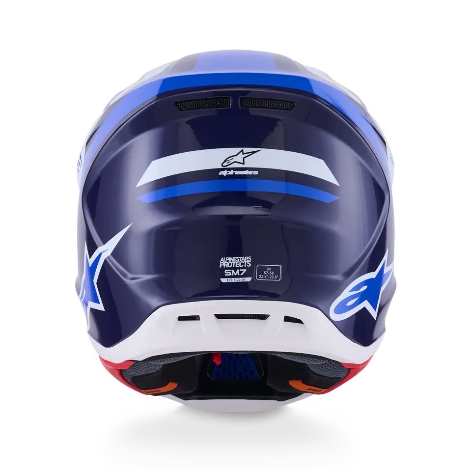 Alpinestars 2026 SM7 Rise Motocross Helmet Blue White