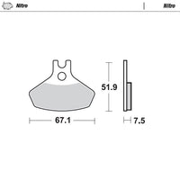 Moto-Master Front Left Nitro Sintered Brake Pads For Bombardier/Can Am DS 450 2008-2015