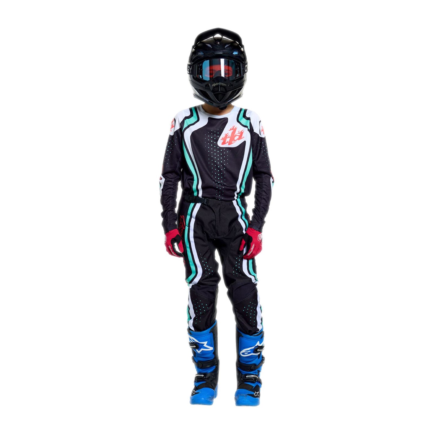 Troy Lee Designs Spring 2026 Youth GP Pro Roller MX Combo Kit Black Teal