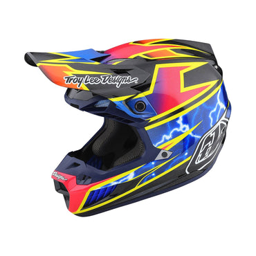 Troy Lee Designs 2025 SE5 Carbon Lightning Black Helmets