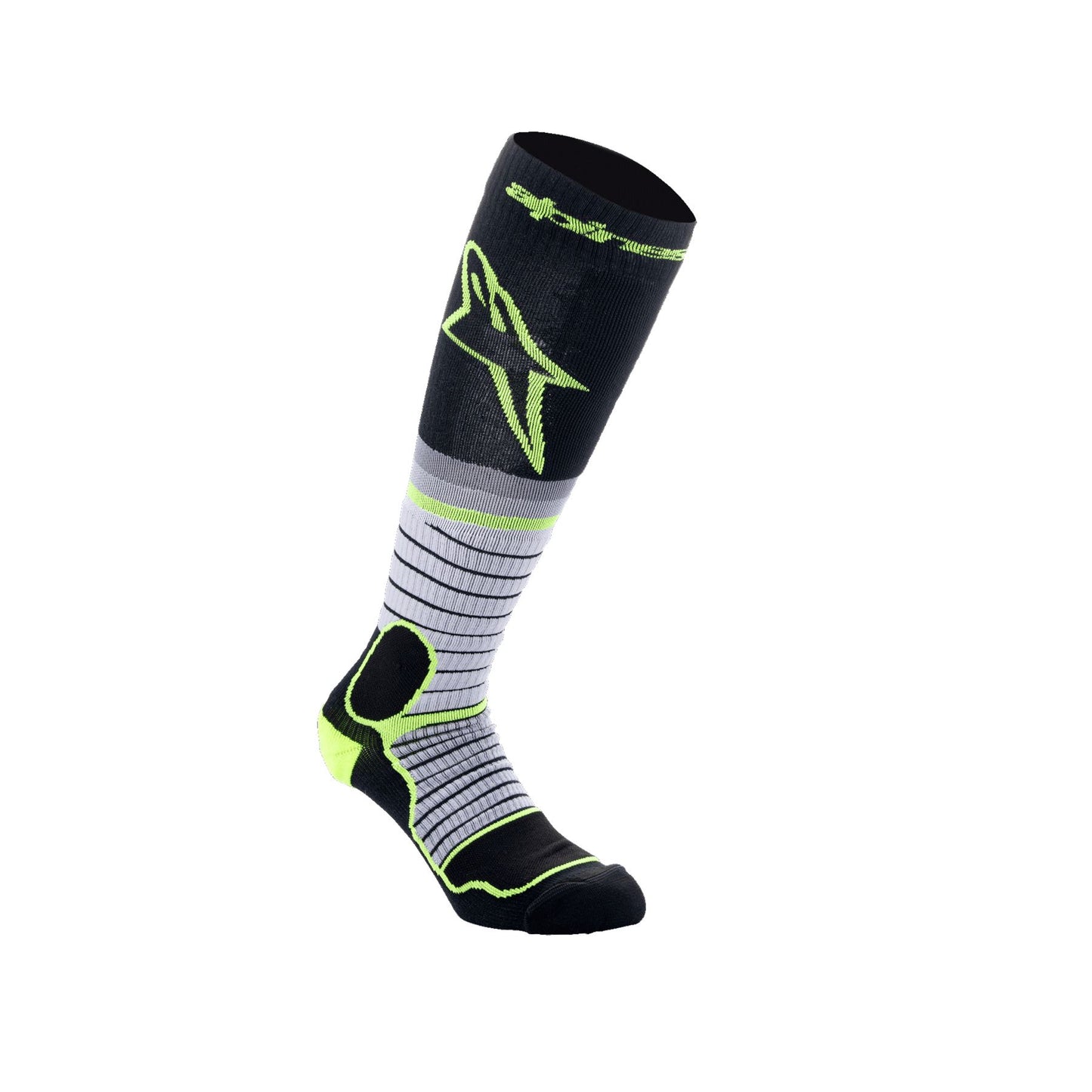 Alpinestars 2025 MX Pro V2 Socks Black Grey Yellow Fluo