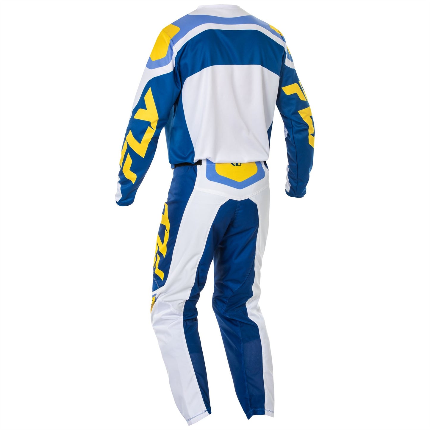 Fly Racing 2025 F-16 Motocross Pants White Dark Blue Yellow