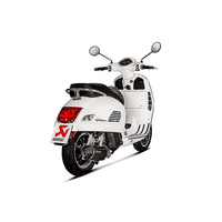 Akrapovic Stainless Steel Black Line Slip On Silencer For Vespa GTS 150 I.E. ABS 2017-2019