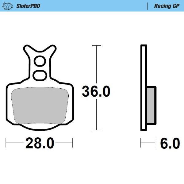 Moto-Master Front Left Pro Racing GP Sintered Brake Pads For KTM 50 SX 2024-2027
