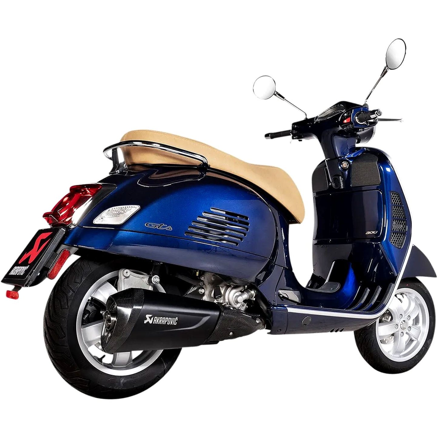 Akrapovic Stainless Steel Black Line Slip On Silencer For Vespa GTS 300 HPE ABS 2021-2024