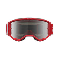 Alpinestars 2027 Vision 5 Hone MX Goggles Red White Mirror Silver
